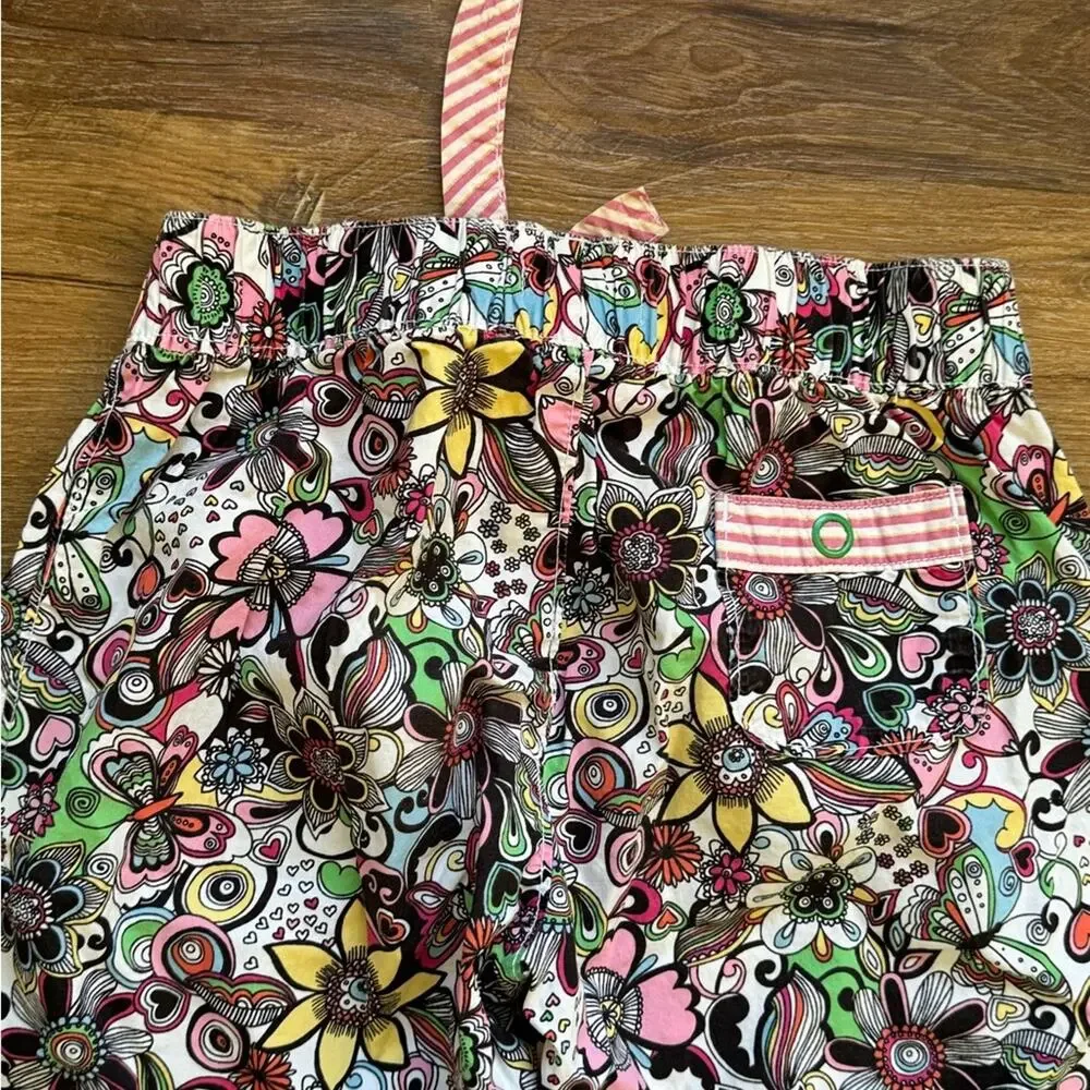 Old Navy Girls’ Flowered Pajama Pants Multi Elastic Waist Size L